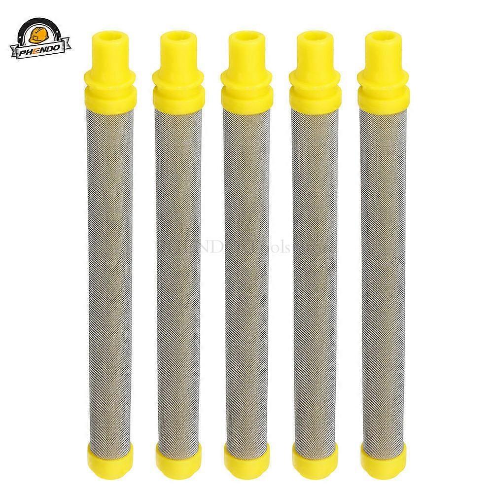 5pcs 100 Mesh Airless Spray Gun Filter  YELLOW Gun filter, mesh 100, insert type,  304 Stainless steel Material  filters
