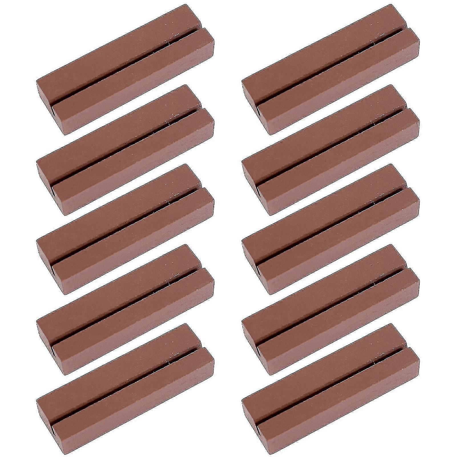 10 יחידות/סט מחזיקי כרטיסים מעץ התאמה מושלמת משטח חלק בסגנון וינטג' מחזיק כרטיסי מסיבת חתונה מעמד לבית