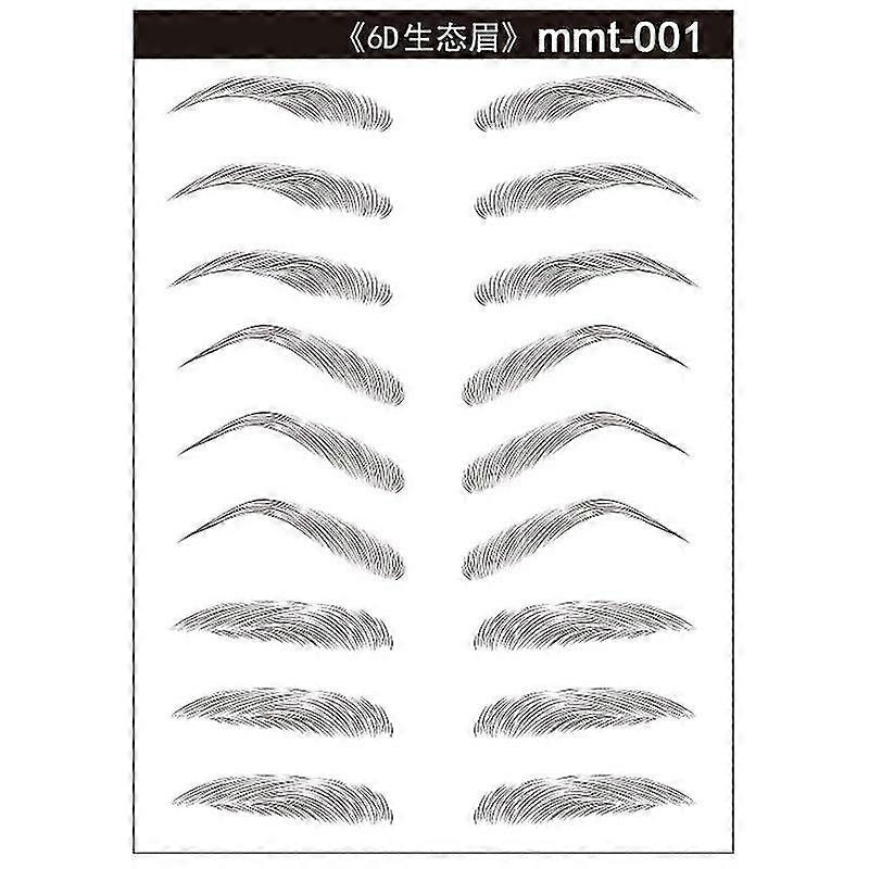 4d Hair-like Eyebrow, Tattoo Sticker, False Eyebrows, Waterproof Makeup, 5 Sheets