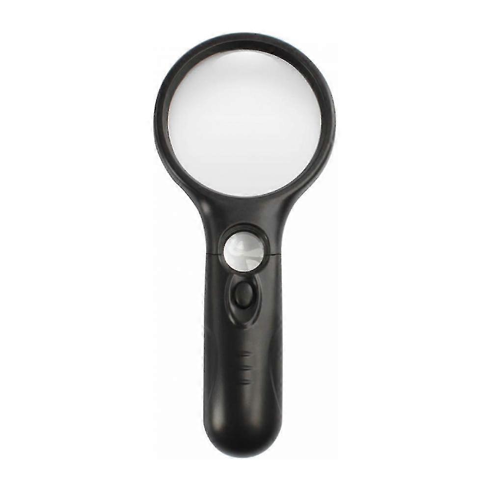 Mike Magnifying Glass With Light,led Illuminated Magnifier With 3x 45x High Magnification, Lightweight Handheld For Reading, Inspection