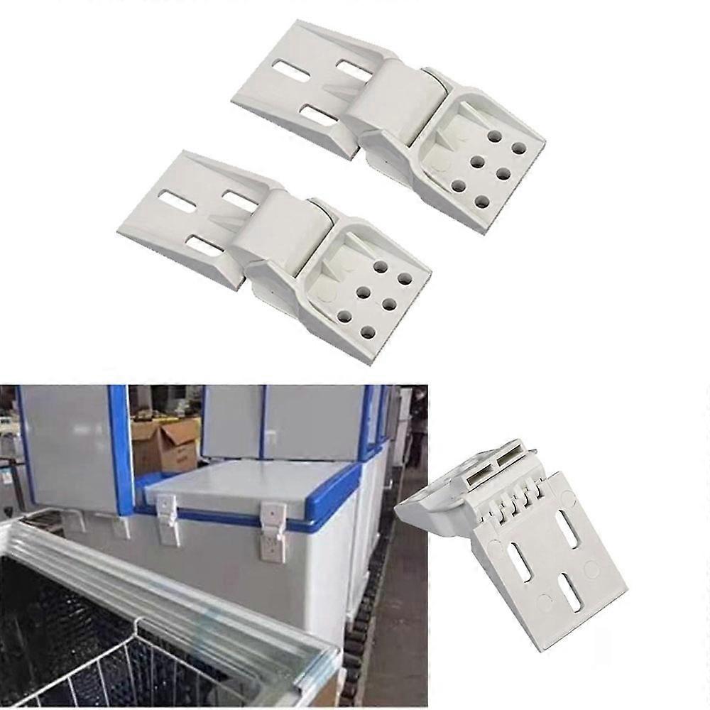 (6-Holes)2PCS Universal Chest Freezer Hinge for Small Freezer Hinge, Universal Folding Counterweight Hinge for Chest Freezer, Suitable Chest Freezer
