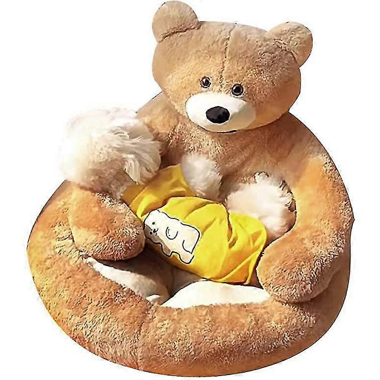 Bear Hug Design Dog Cat Beds With Non-slip Bottom