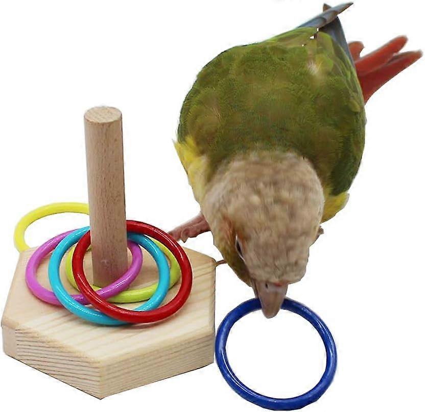 Parrot Interactive Toy, Hexagonal Ferrule Training Toy for Interactive Intelligence Development