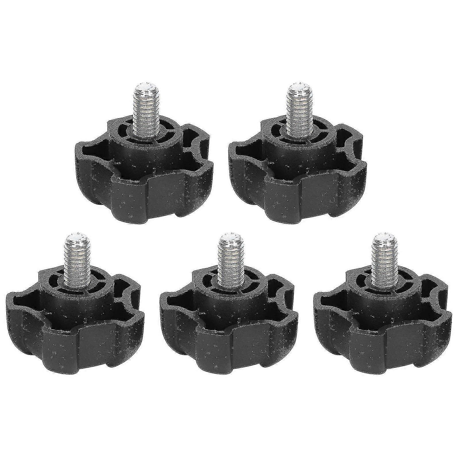 M6 10mm Plastic Five Star Head Adjustable Knob Bolt Screw Locking Handle (5Pcs)