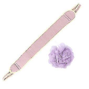 2pcs Toalla de baño de doble cara Tira de frotamiento trasero espesamiento Esmerilado Toalla de frotamiento Limpieza profunda Baño Flor Paño