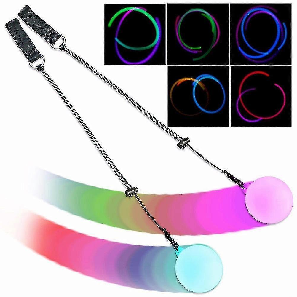 Pro Led Multi-colored Glow Poi Thrown Balls Light Up For Belly Dance Hand Props