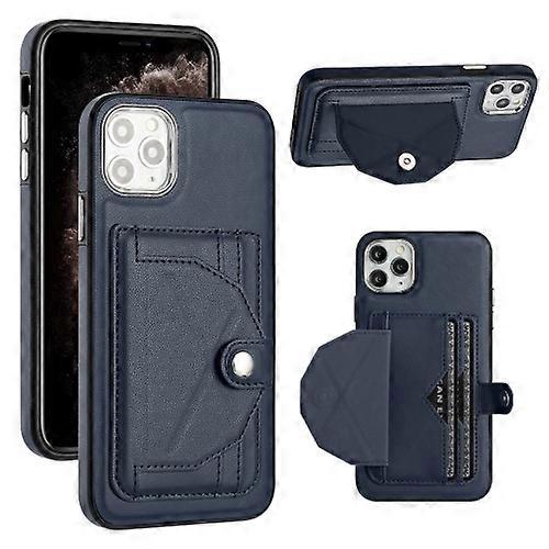 Mobile Phone Cases For iPhone 11 Pro Max Shockproof Leather Phone Case with Card Holder(Blue)