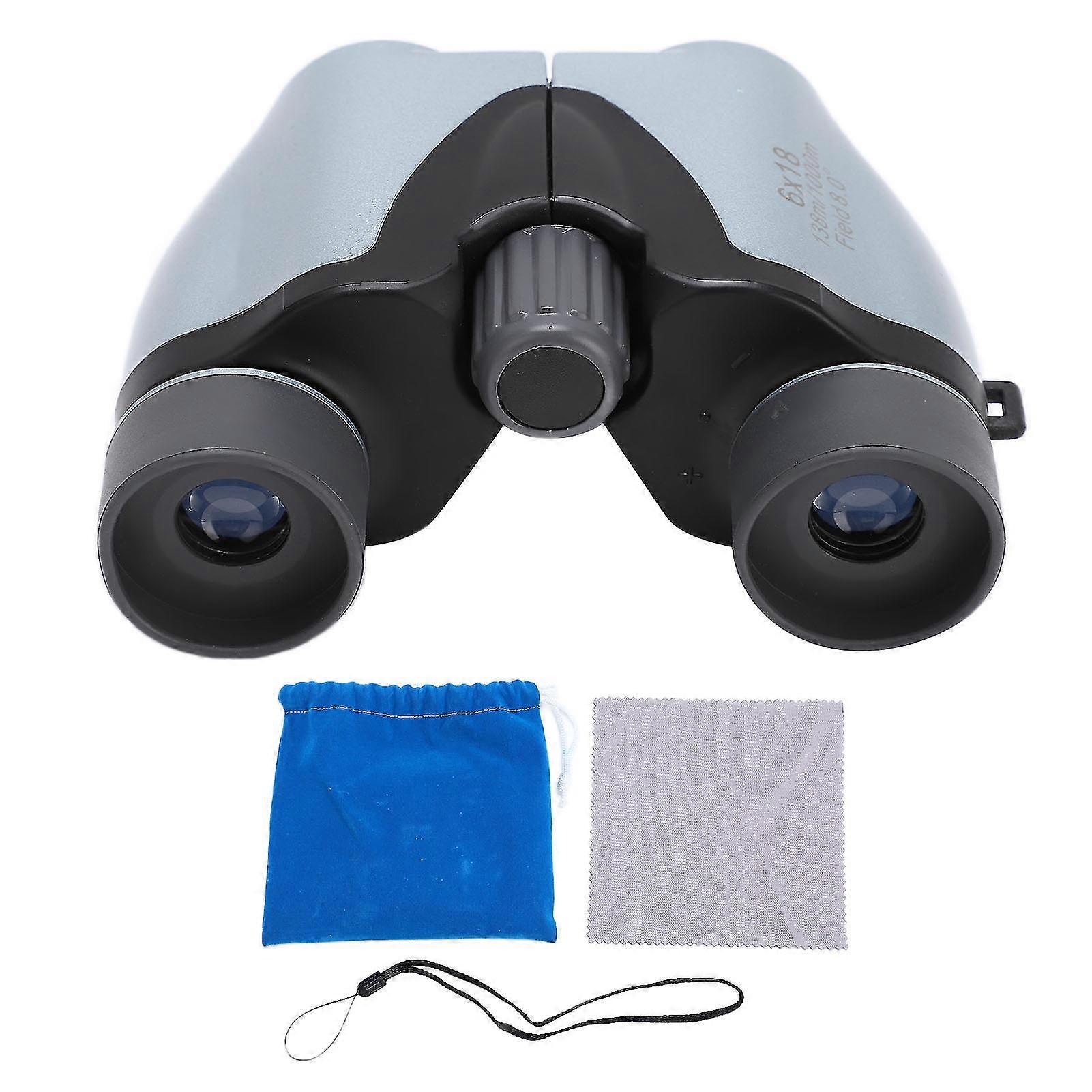 Mini Portable High Definition Binoculars 6x18 for Kids in Cyan