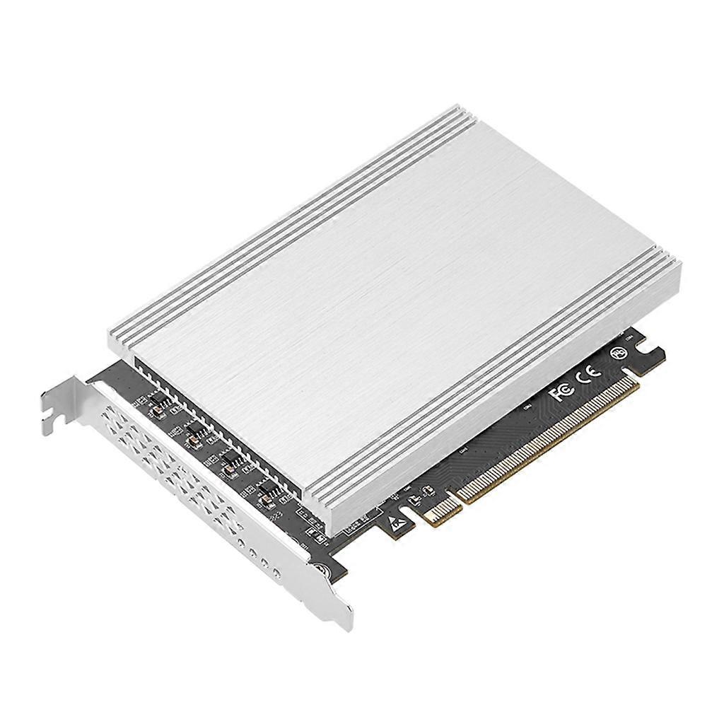 High-Performance PCIe 4.0 x16 to 4-port M.2 NVME SSD Expansion Card RAIDs Riser