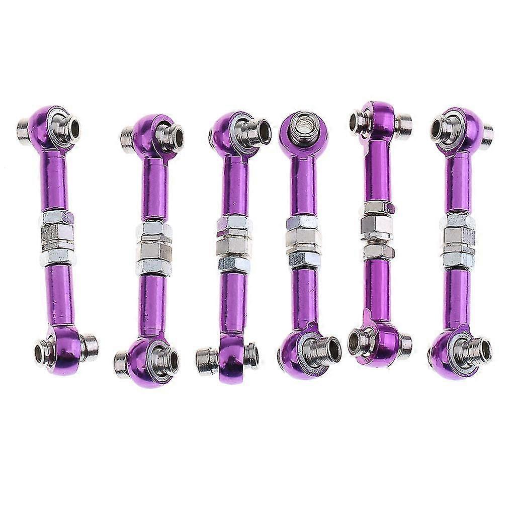 3 Pairs 122017 Upgrade Parts Metal Servo Linkage For 1:10 Hsp Rc Car Spare Parts Purple