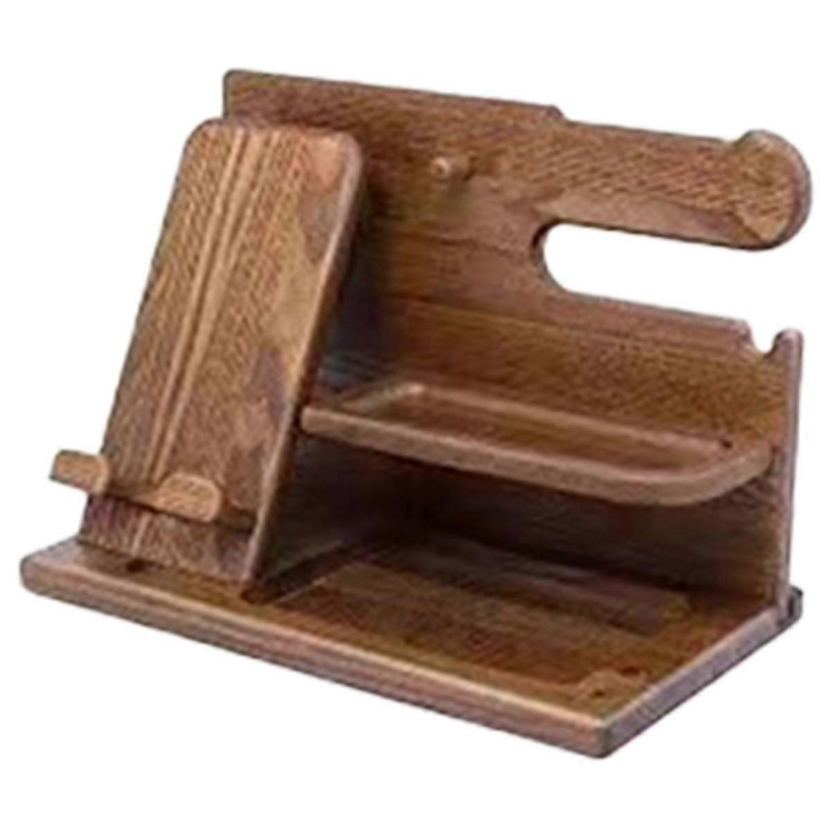 Multifunctional Wooden Telephone Extension Base Bedside Table Desktop Storage Stand Mobile Phone Se