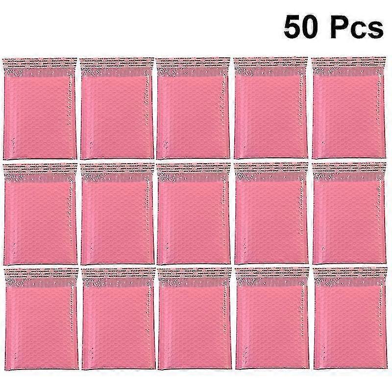 50pcs العملية فقاعة تخزين حقيبة مقاومة للصدمات التسليم السريع حقيبة التعبئة والتغليف فقاعة الحقيبة لمكتب متجر المنزل (الوردي، 15x11cm)