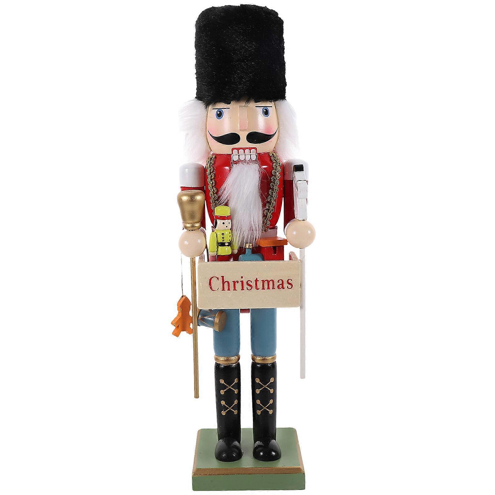 Christmas Holiday Nutcracker Figure Desktop Nutcracker Soldier Ornament Xmas Decoration Figure