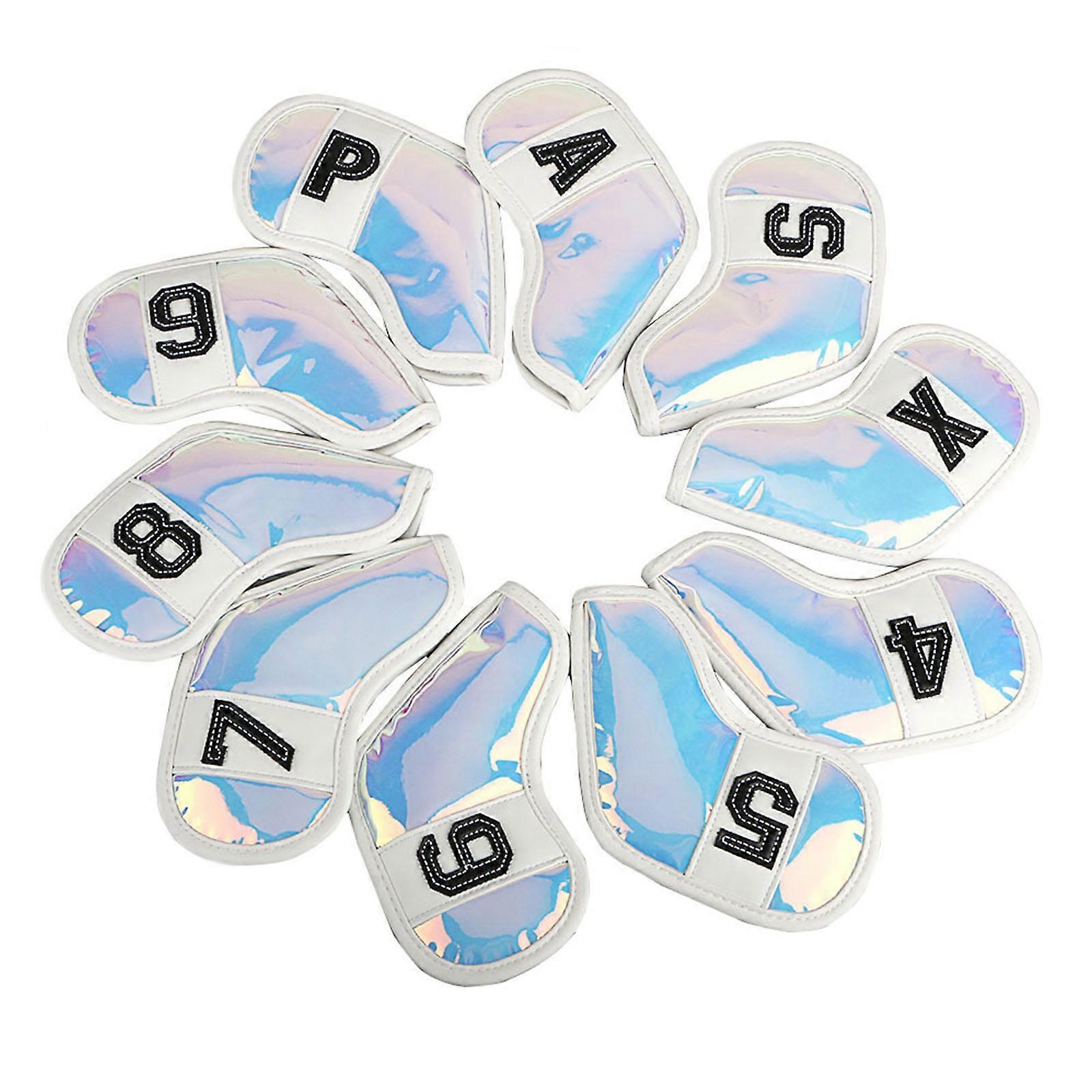 10x TPU Golf Iron Covers Set Colorful Golf Iron Headcovers, Golf Club Head Cover