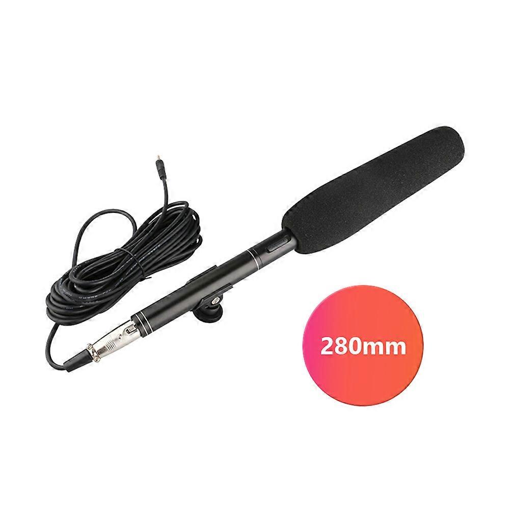 Long Interview Microphone Condenser Microphone Interview Recording Vlog Live Mic Super-cardioid Video Camcorder