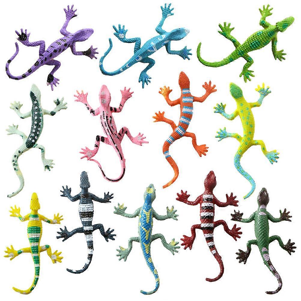 12pcs Artificial Lizard Model Simulat Reptile Mini Animal Model Home Oaboar Jucărie educațională pentru Home Office Garden