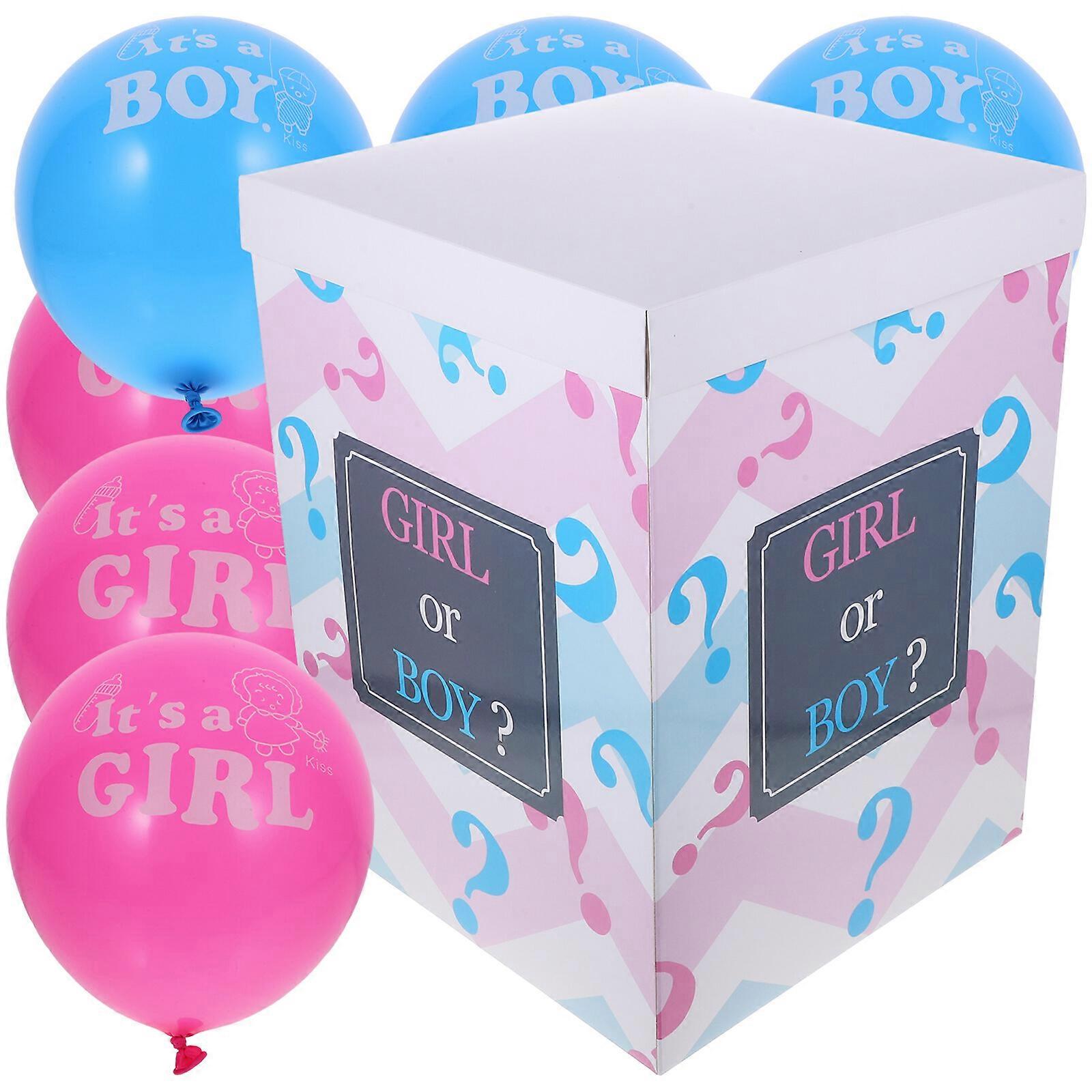 Lot De 4 Boîtes à Ballons Dorées Transparentes Avec Lettres Et Chiffres - Décoration Révélation Sexe Et Fêtes