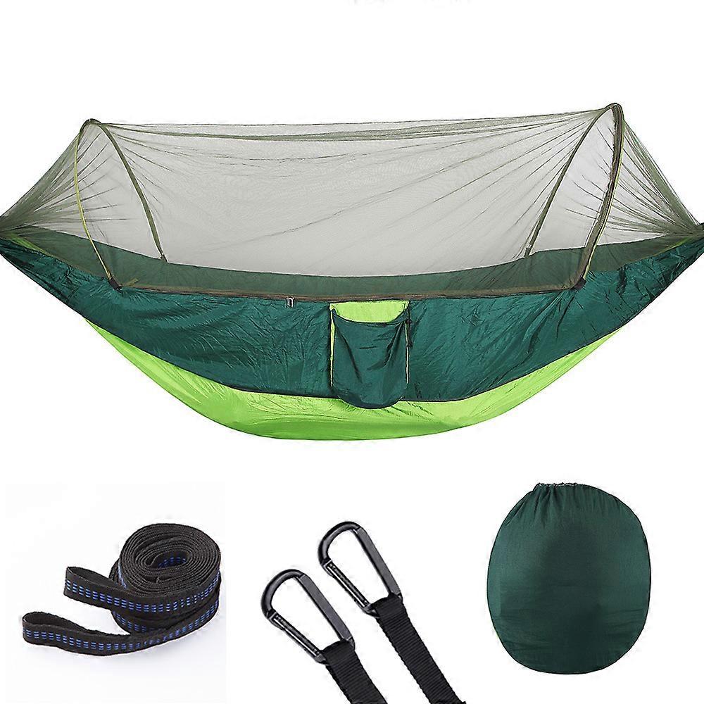 Camping Hammock with Mosquito Net, Automatic Quick Open Portable Hammock for Outdoor