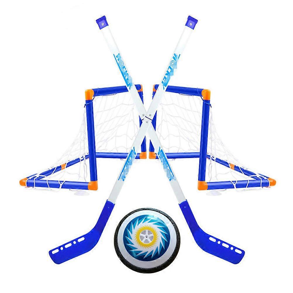 1 مجموعة من كرة الثلج الكهربائية المعلقة هوكي الجليد مجموعة لعبة تفاعلية لعبة معدات رياضية زرقاء