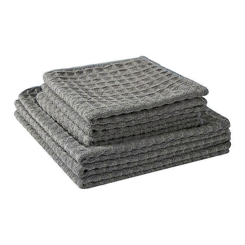 Super absorbent gray tea towel (10 pieces) microfiber dishcloth, 30*30cm