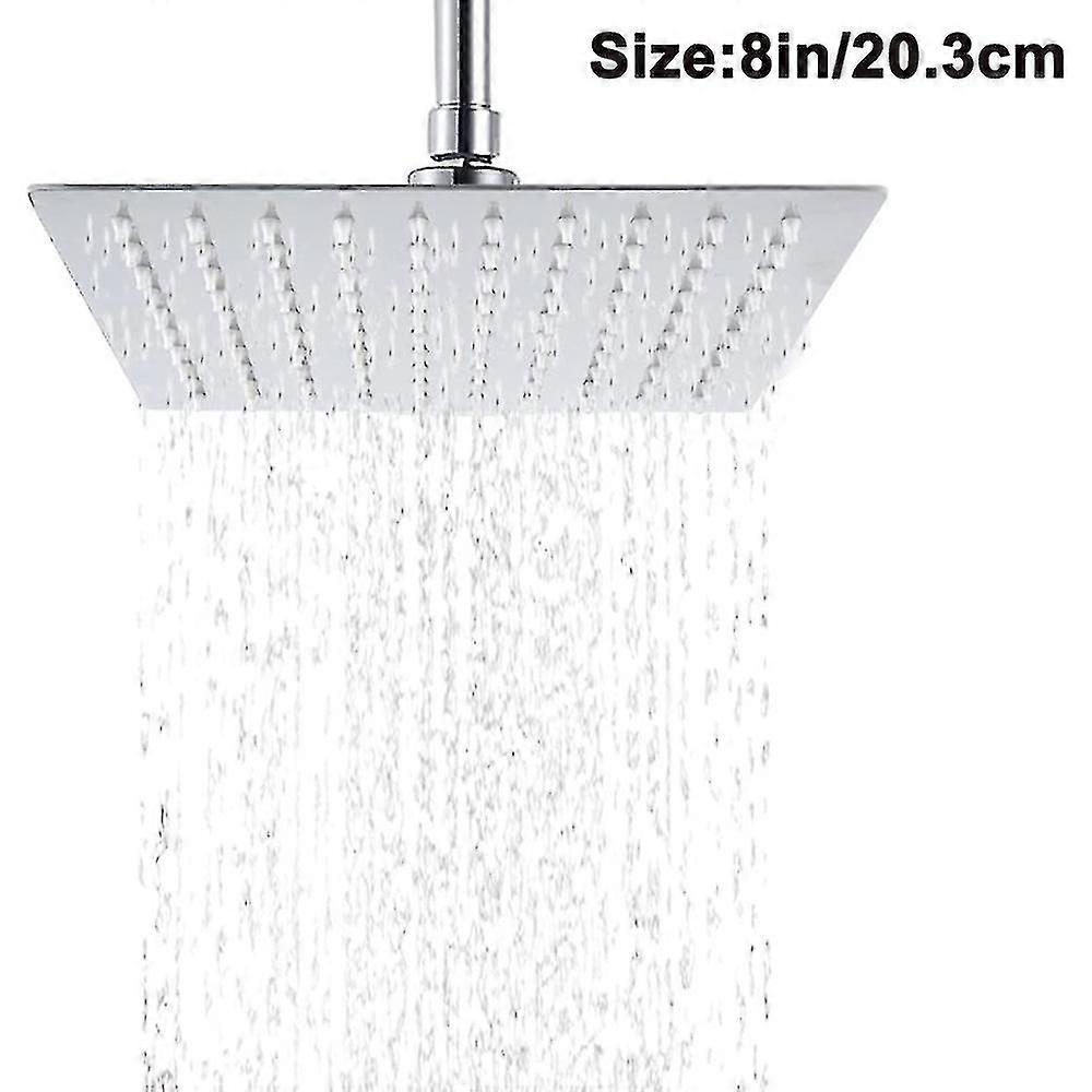 Built-in Shower Head Rainfall Stainless Steel Polished Mirror Effect