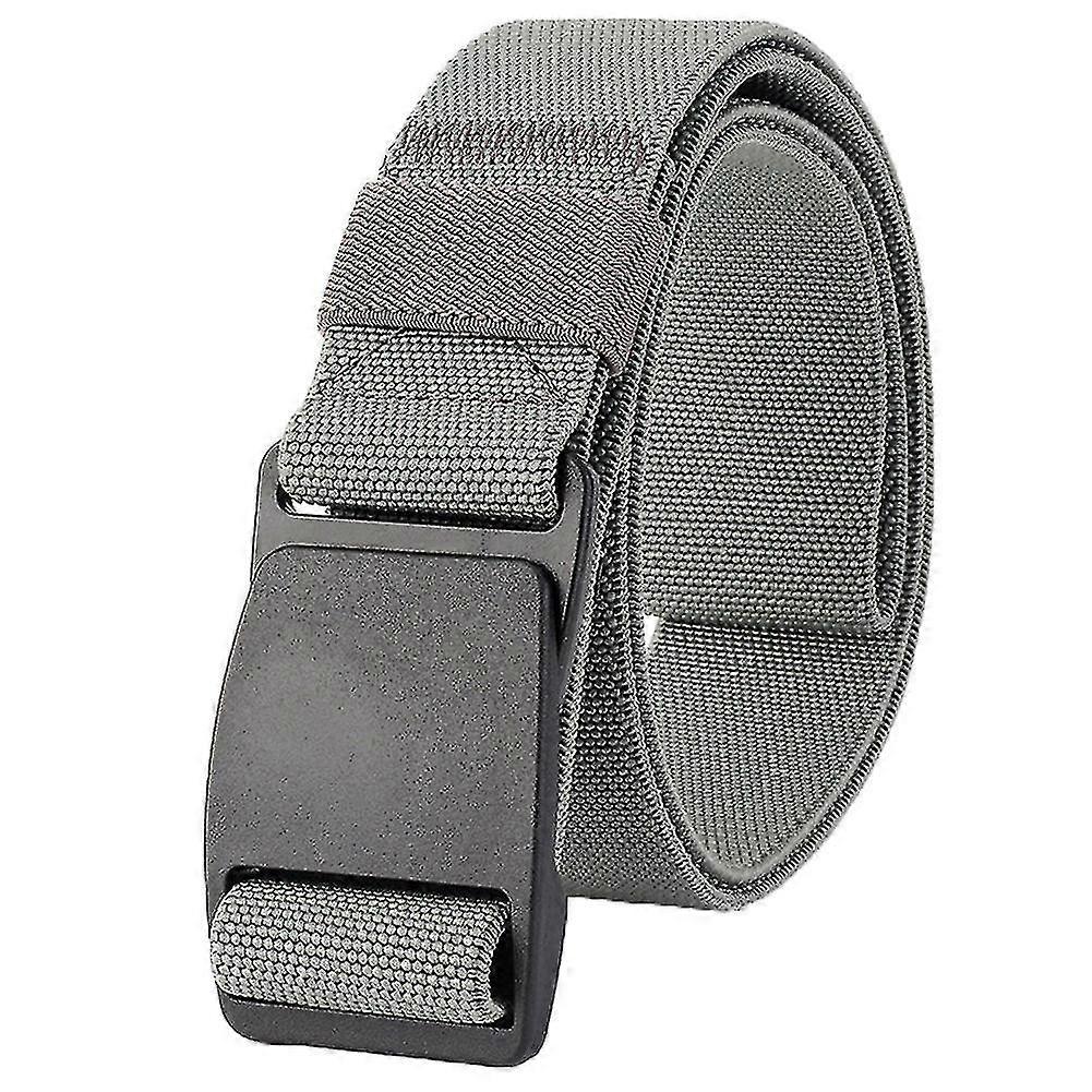 Quick Release Mens Stretch Belt - Invisible Casual Web Belt With Flat Plastic Buckle