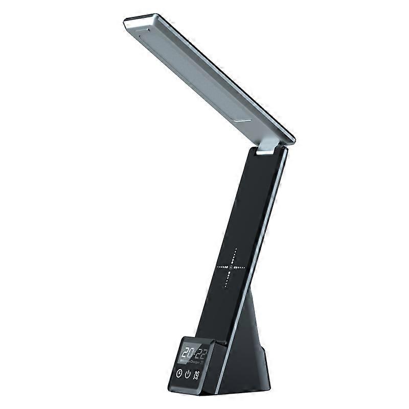 Wireless Charging Desk Lamp With Multi Functional Clock And Phone Stand