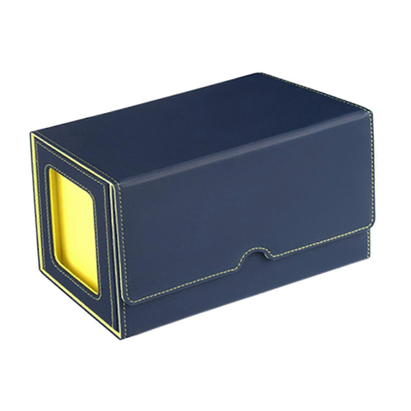 サッカーカードのためのカードデッキボックスオーガナイザートレーディングカードギャザリングカード玩具ブルーイエロー