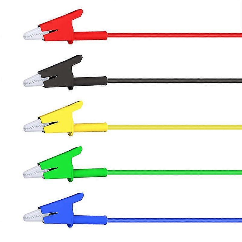 Crocodile clip test line double-headed copper clip power line power line five colors optional P1024 color random