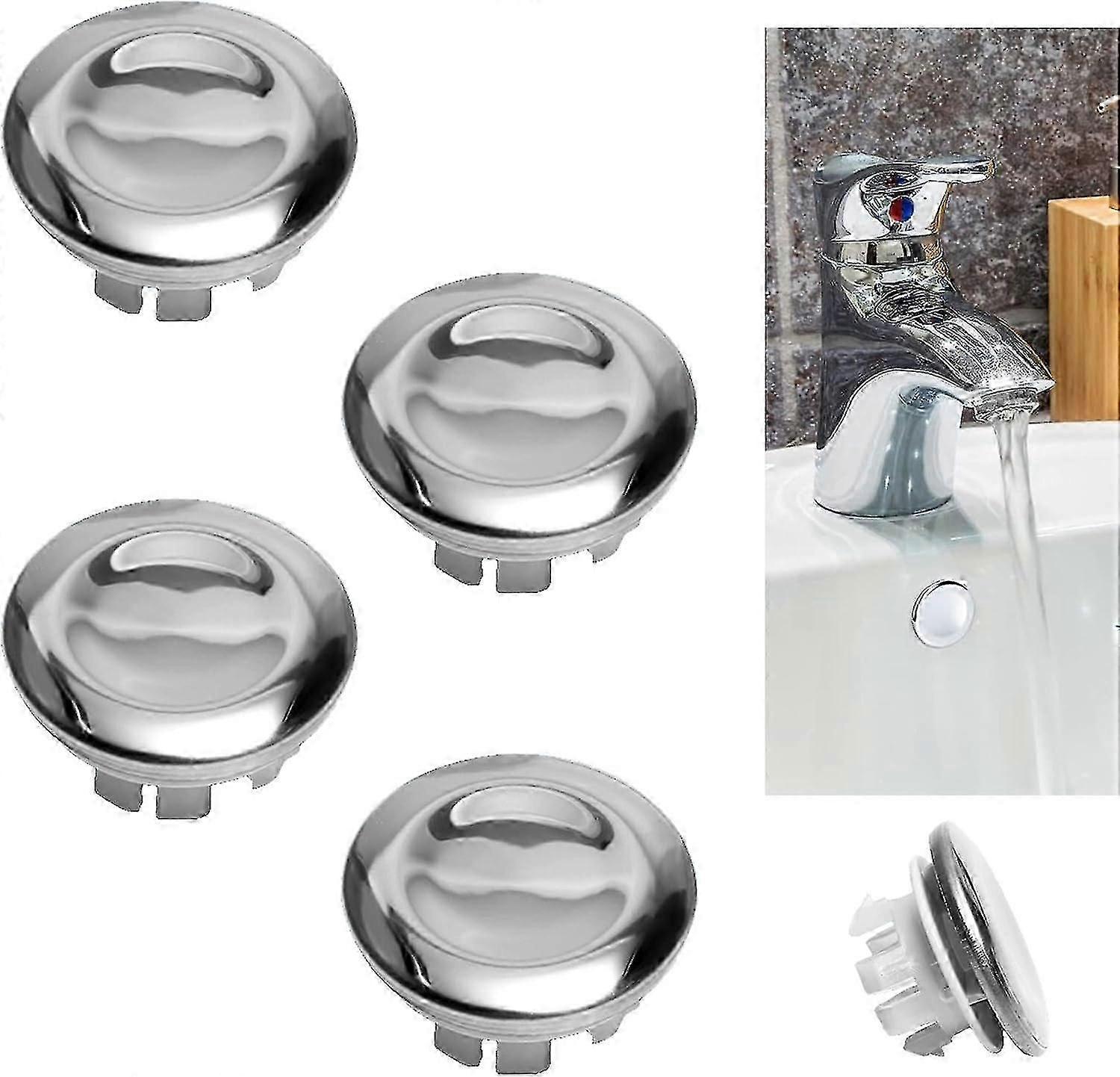 4 Pieces Sink Overflow Cover Decorative Overflow Cover Sink Overflow Stopper Sink Overflow Cover Used for Bathroom, Toilet,