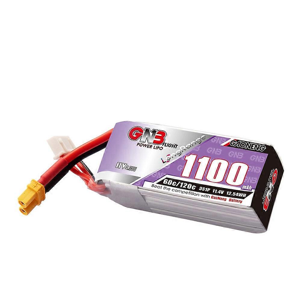 Gaoneng GNB 11.4V 1100mAh 60C 3S LiPo Battery XT30 / XT60 Plug for Darwinfpv FoldApe4 RC FPV Racing 