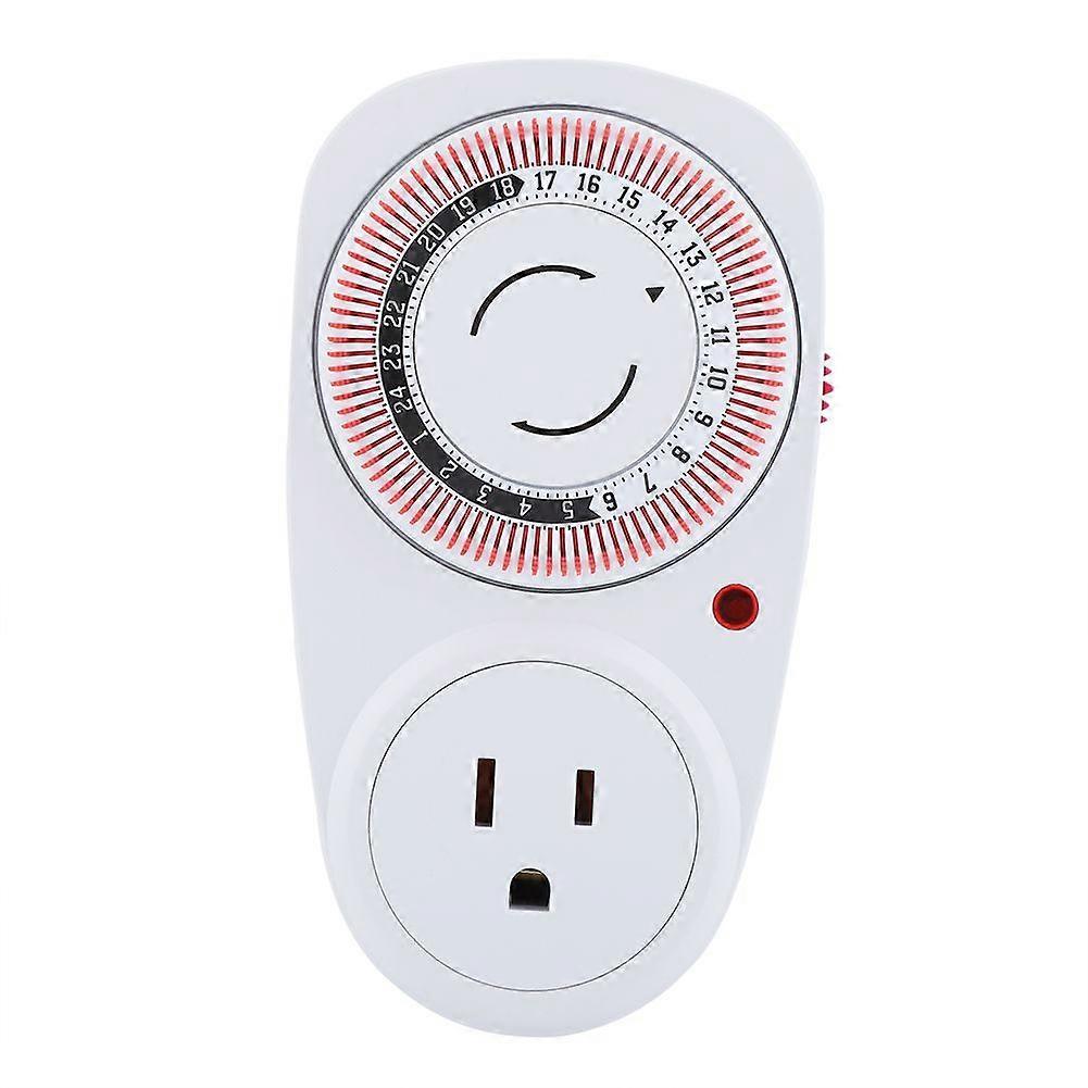 2 Types 24 Hours Mechanical Timer Durable Indoor Socket Switch AC Outlet Timer US Plug 110V