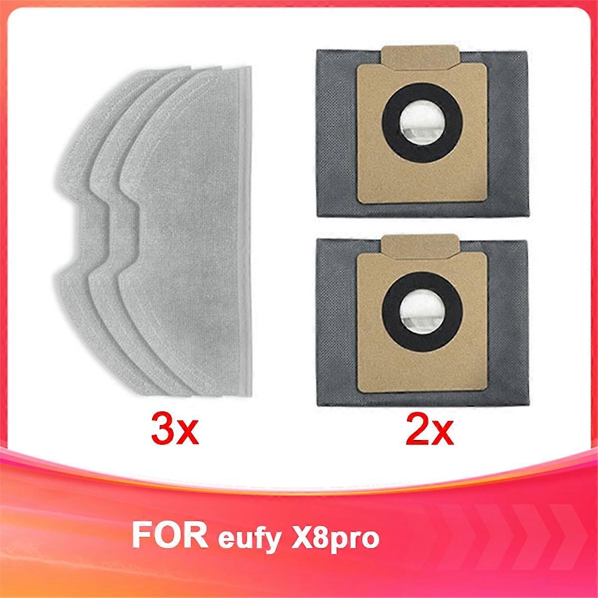 For X8pro Robot Vacuum Cleaner Accessories Dust Bag and Rag Replacement Kit