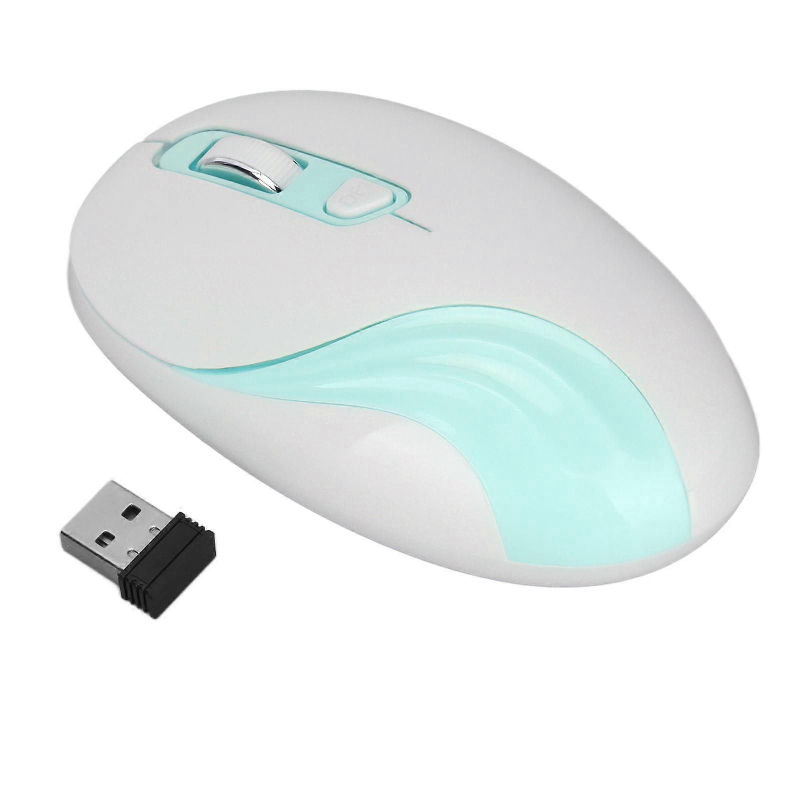Wireless Mouse 2.4G Wireless DPI Adjustable Ergonomic Design Laptop Desktop Computer MouseBlue