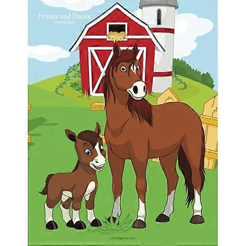 Libro da colorare Cavalli e pony 1