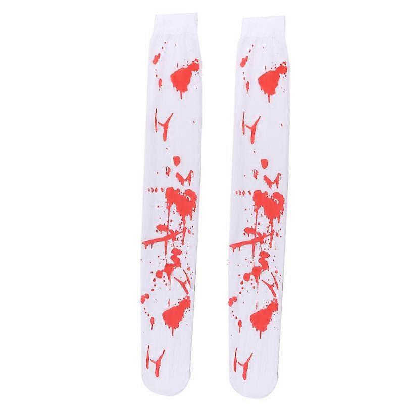 Roztomilé dámské halloweenské dlouhé punčochy s módním potiskem, nadkolené ponožky, rekvizity na ples, kostým
