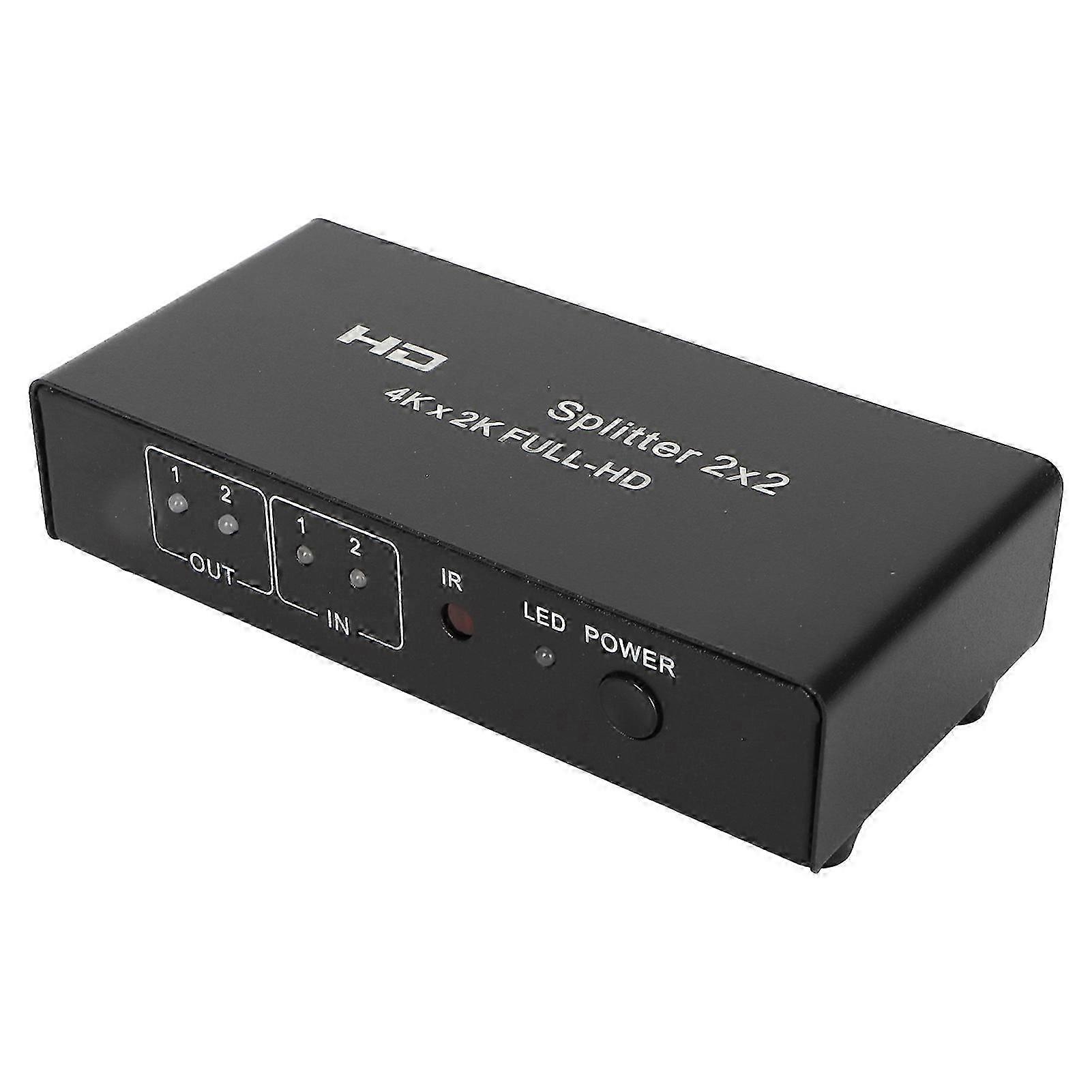2x2 Hd Multimedia Interface Splitter Professional 4kx2k 60hz 2 Way Hd Multimedia Interface Splitter For 4k Tv Set Top Box 4k Game Console Us Plug