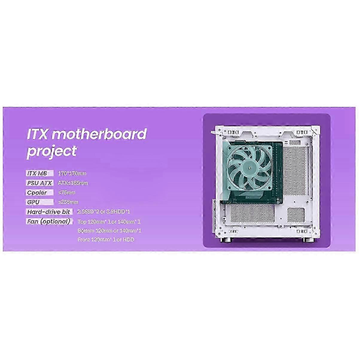 Exquisite C6 MATX Mini ITX Case PC Case Portable Desktop Mesh Chassis Computer PC Mini Computer Chassis Black