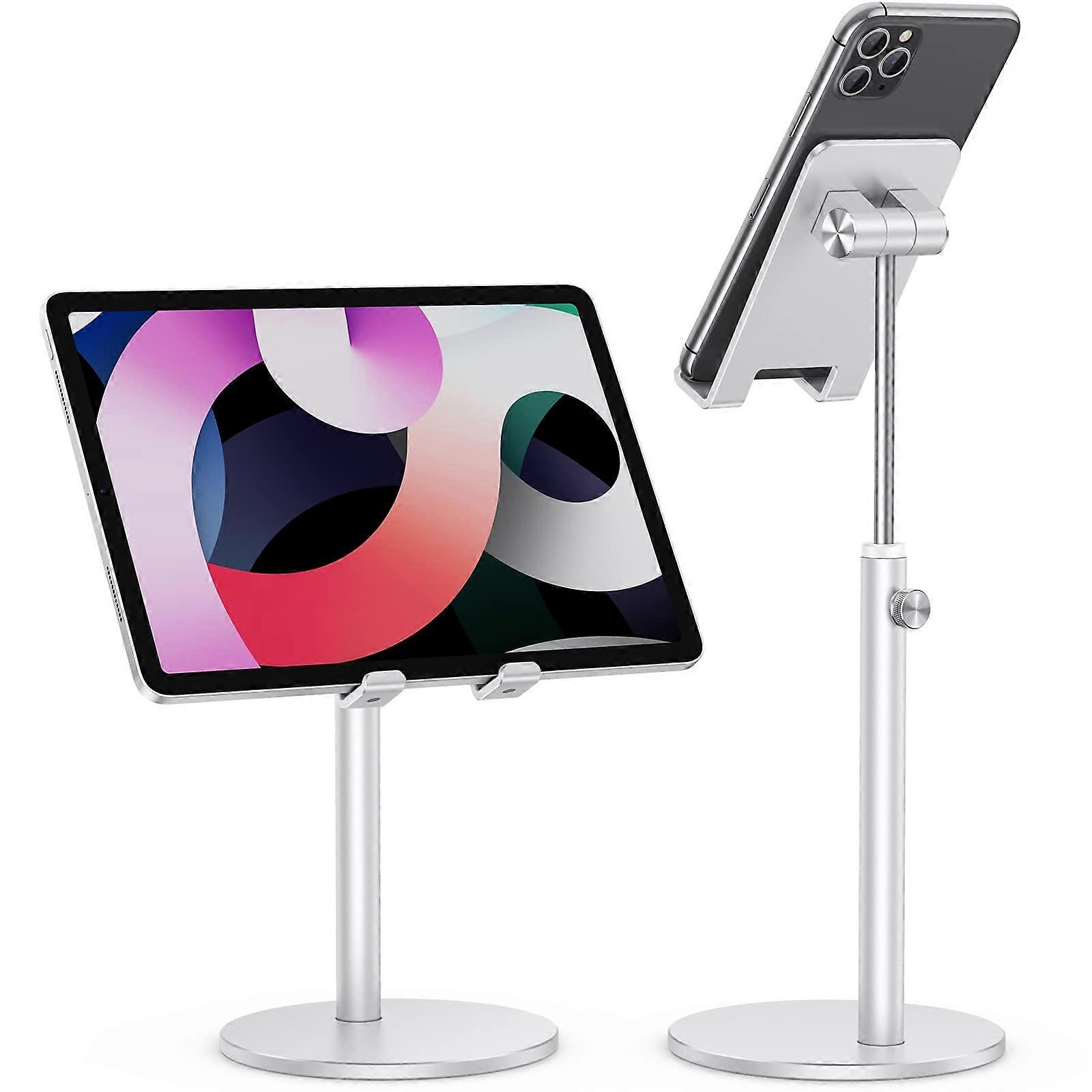 Adjustable Aluminum Phone Stand for Desk iPhone 16 Pro Max and Tablets (4-11'')