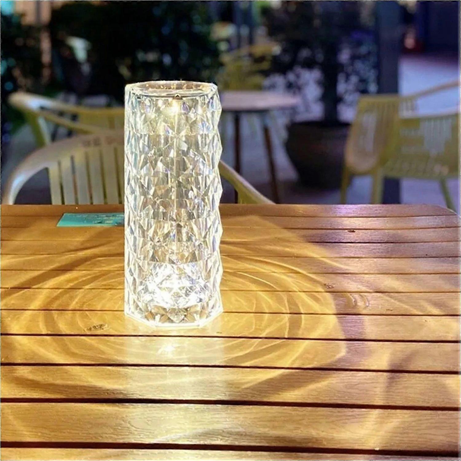 Acrylic Diamond Table Lamp Desk Beside Light with Controller Sensitive Touching Control 16 Different