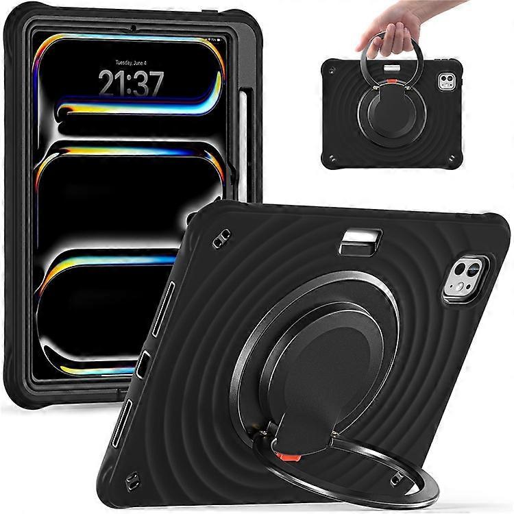 Compatible For iPad Pro 11 (2024) Case Rotatable Hand Grip Kickstand PC+Silicone+TPU Tablet Cover