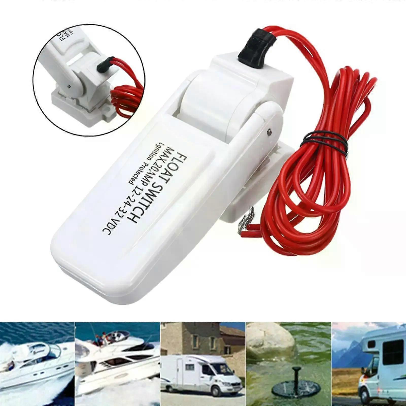 20 AMP Automatic Electric Boat Bilge Pump Float Switch DC Water Level Controller Flow Sensor Switch