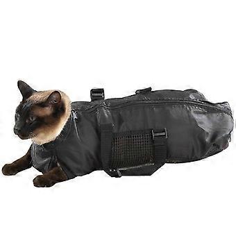 Cat Grooming Bag, Adjustable Cat Shower Mesh Bag, Anti-Scratch Breathable for Cat Bite Resistant During Intravenous Examination Bathing Manicure