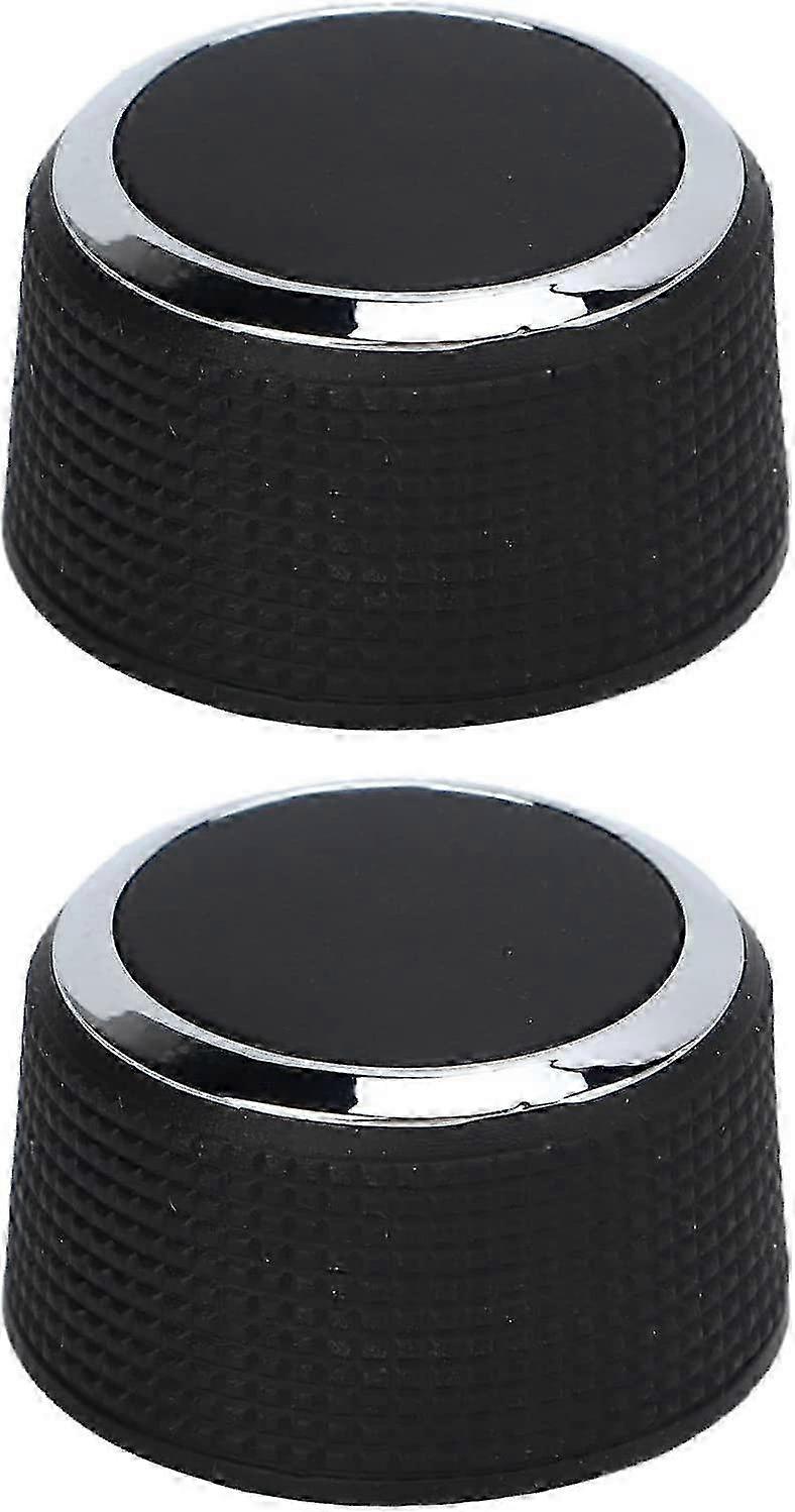 2pcs Black Car Volume Control Knob and Adjustment Button