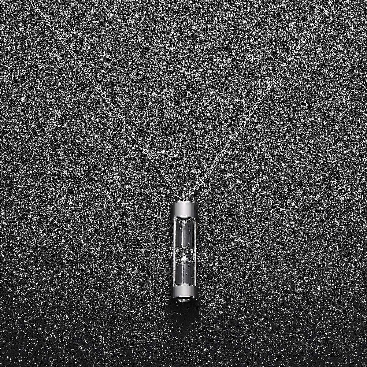 Cylinder with Black Cross Pendant and Necklace for Ashes | Cremation Jewelry | Stardust Memorials | Memorials for Your Loved One | Jewelry for Ashes