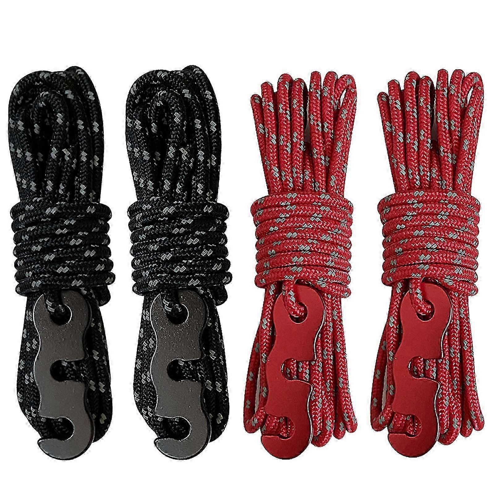 4pcs Reflective Wind Rope Camping Tent Paracords Ropes for Fix Tents