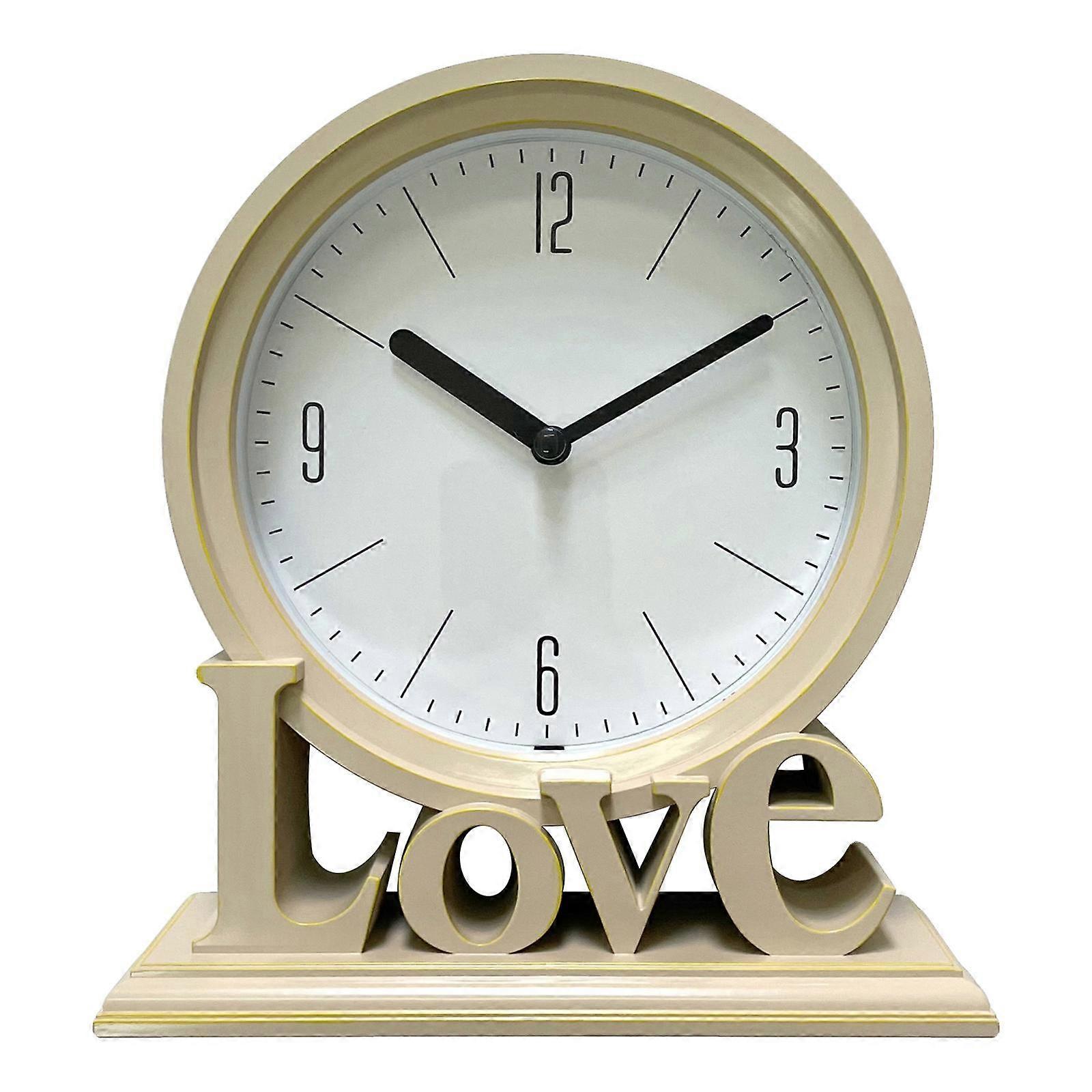 Chic Geometric Table Clock Decorative Easy to Read ,Battery Green