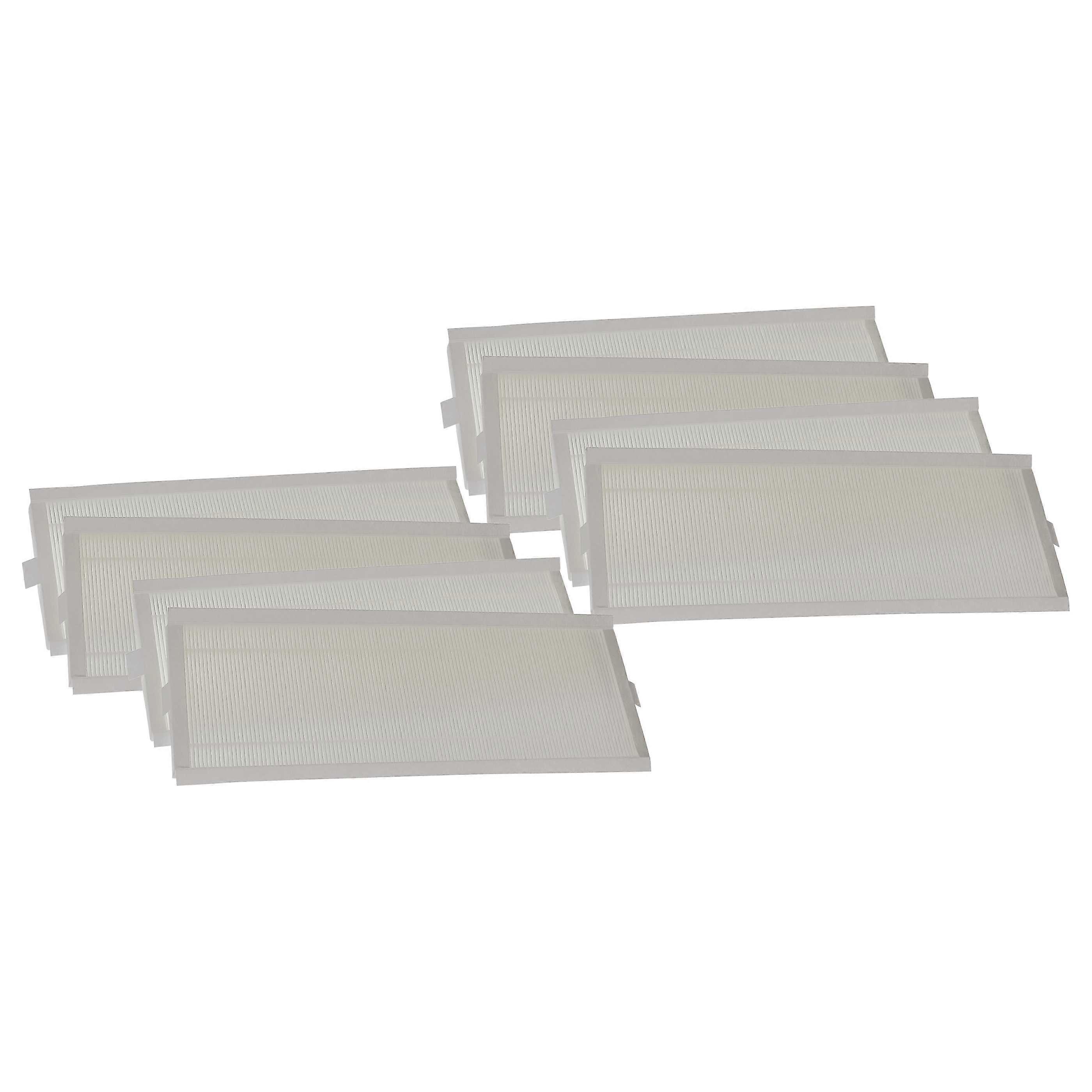 vhbw Filterset kompatibel mit Zehnder ComfoAir Q600 ST, Q600 ST Enthalpie Lüftungsgerät - Luftfilter G4 / F7 (8 Stück), 50 x 16 x 2 cm, Weiß