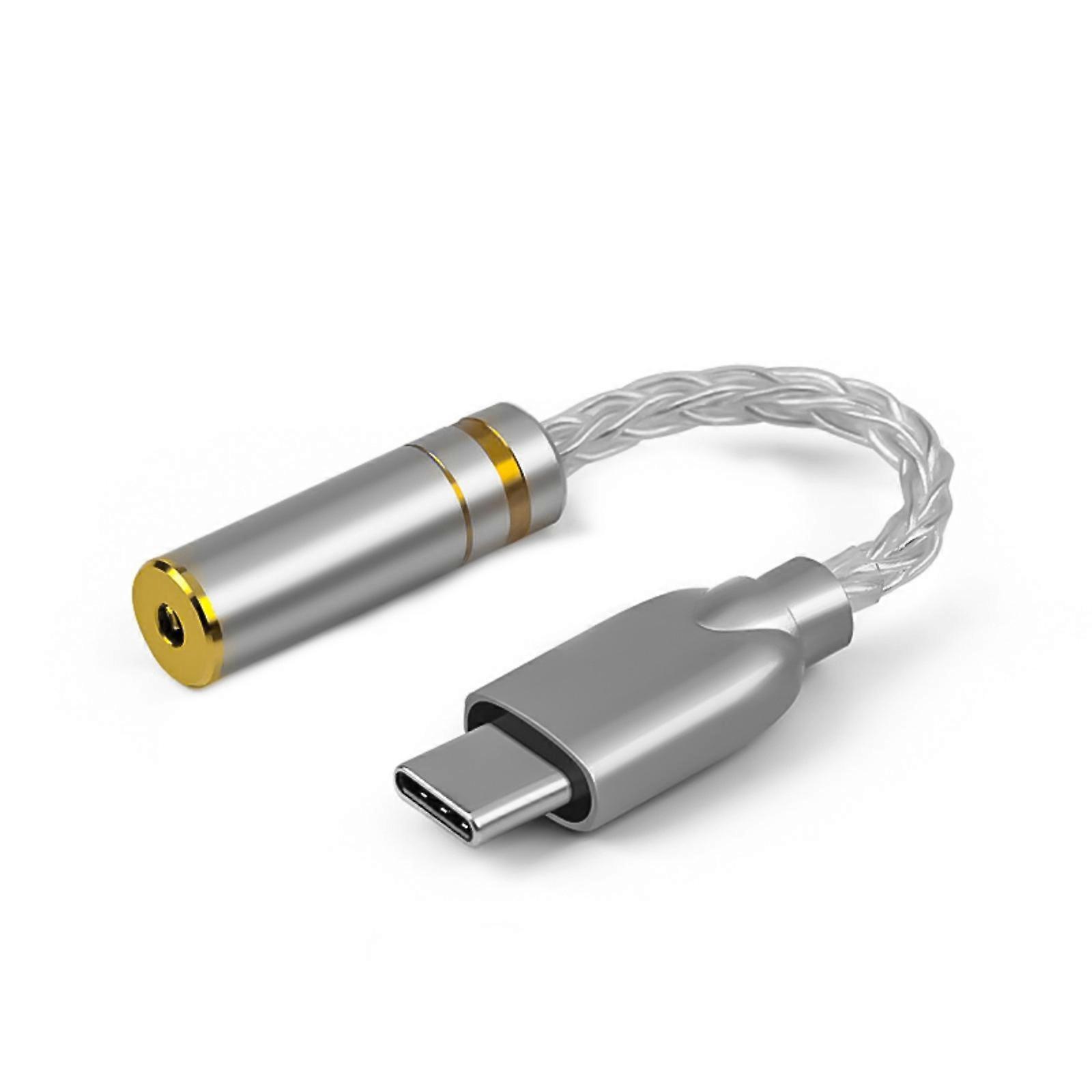 HiFi Headphone Amplifiers Type C to 3.5mm/2.5mm/4.4mm 32b/384kHz Sound Interfaces Decoders Converter for Phone