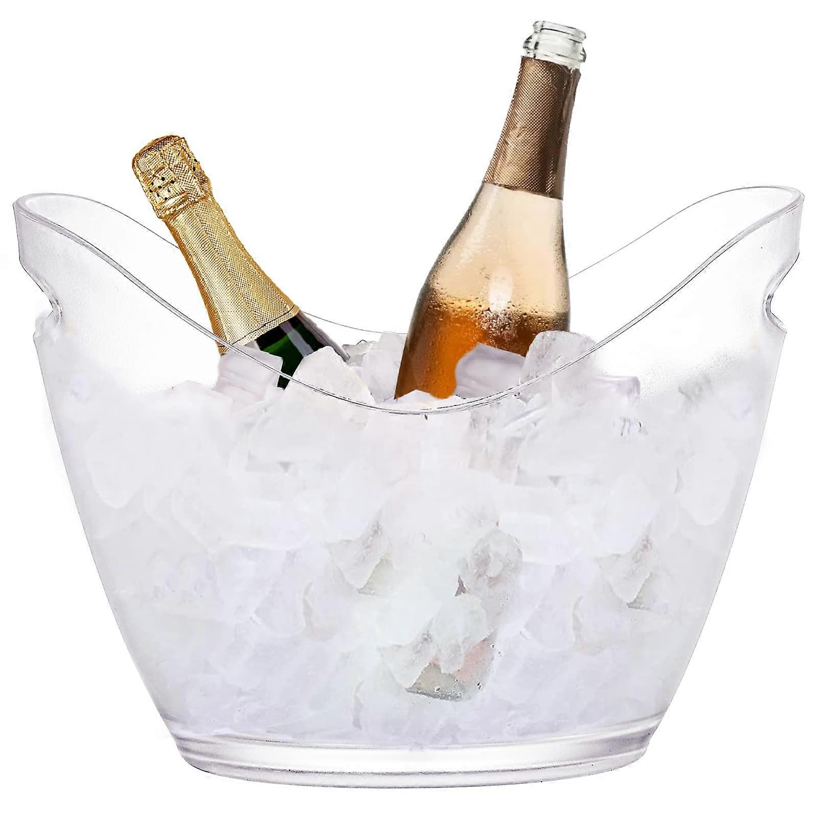 Frosted Plastic Ice Bucket 3.5 Liter For Wine or Champagne Bottles Bar Catering